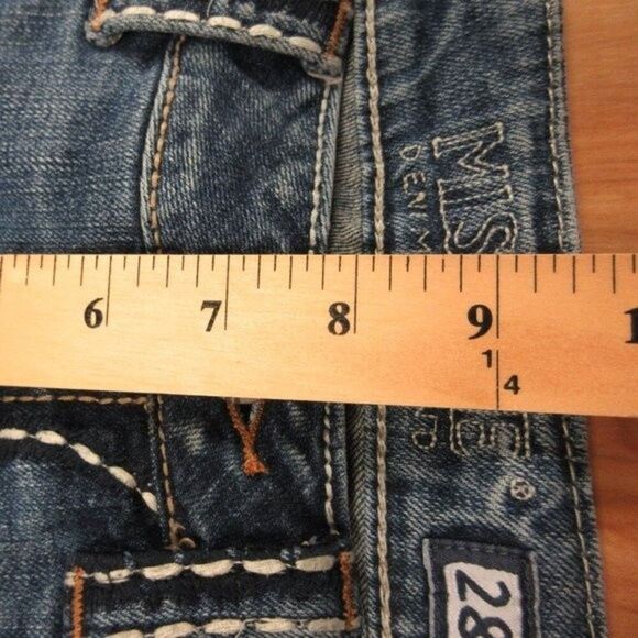 MISS ME Irene Boot Cut Embellished Jeans Womens Sz 28 (29) Wide Leg Flared Denim - Picture 14 of 16